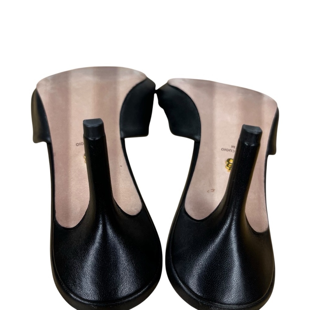 Veronica Beard Melli Black Leather Heeled Sandal NWT Size 7 - Picture 11 of 11